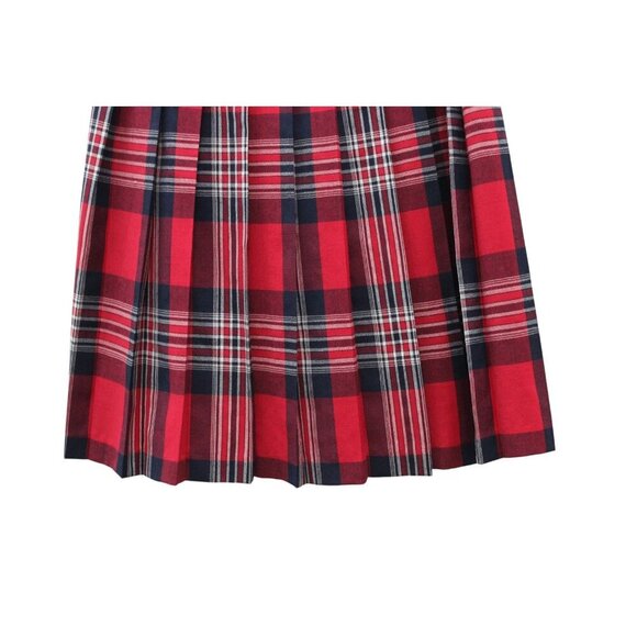 Vintage Pendleton Wool Pleated Midi Skirt Size 6 Plaid Preppy Academia 80s Retro - Picture 8 of 9